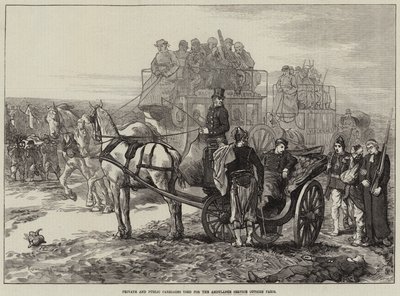 Private and Public Carriages used for the Ambulance Service outside Paris by Guillaume Regamey